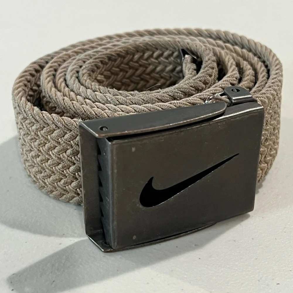 Nike Golf Braided Textured Golf Belt Buckle Country Club Size Large (36W)